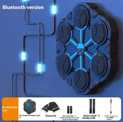 Smart Music Boxing Machine - Wall-Mounted Electronic Boxing Target with/without Bluetooth.